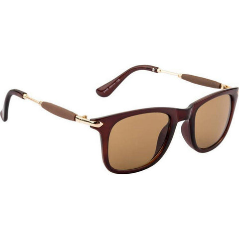 Dervin Unisex Wayfarer Sunglasses (Brown) - Dervin