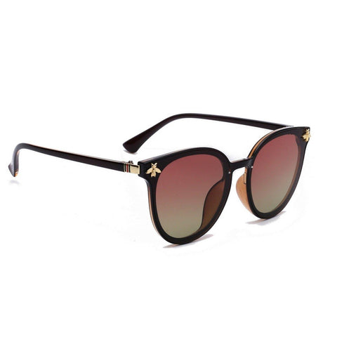 Dervin Cat Eye Women's Oversized Sunglasses (Brown) - Dervin