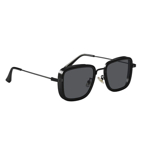 Dervin Kabir Singh Inspired Lightweight Unisex Square Sunglasses (Black) - Dervin