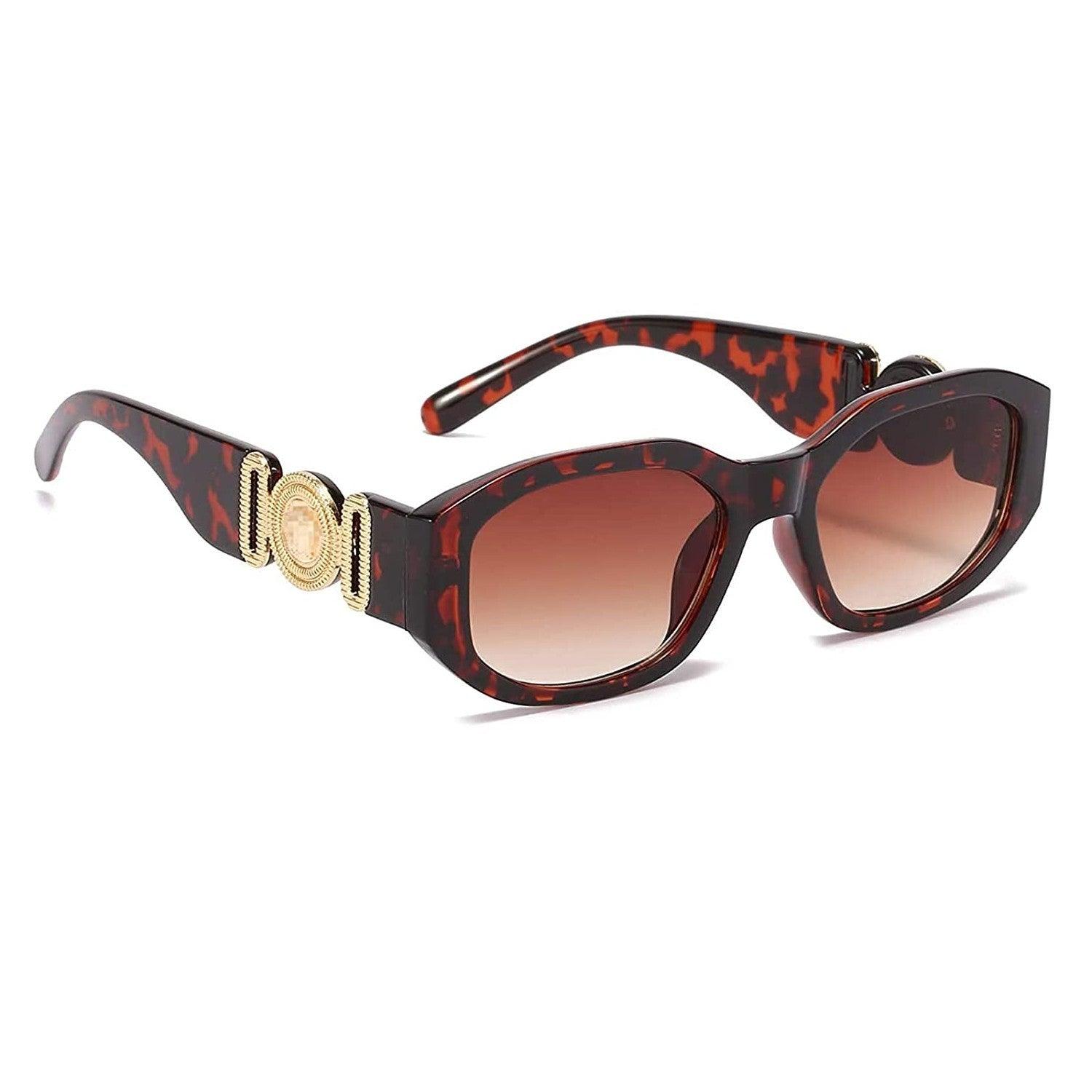 UV Protected Retro Rectangular Sunglasses for Men & Women - Dervin