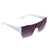 Dervin Men's Rectangular Sunglasses Black Frame, Black Lens