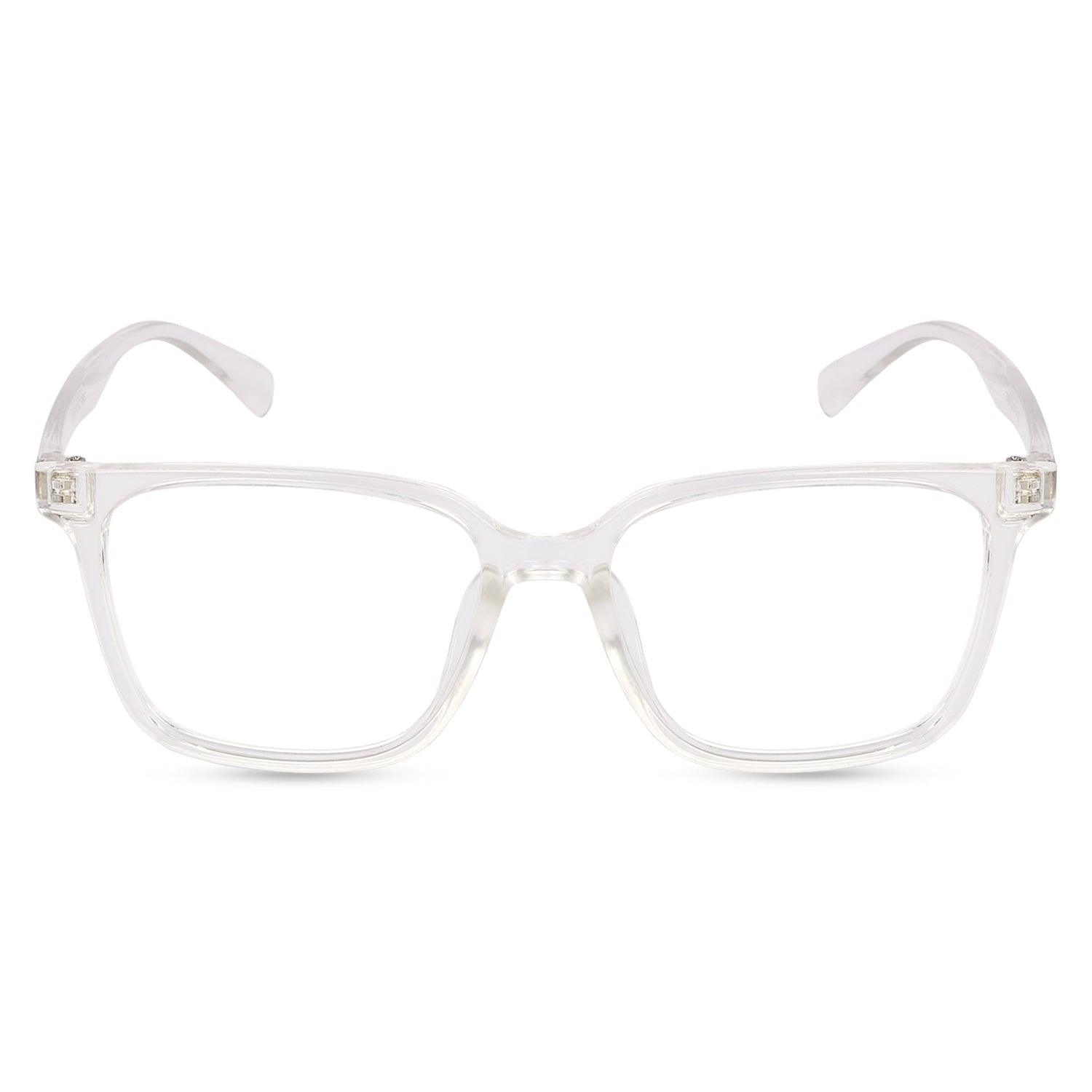 Dervin Blue Light Blocking Glasses Gaming Filter Transparent Square Eyeglasses for Eye Protection Men and Women, Computer/Tablet/Laptop/Mobile/TV, Anti-blue & Anti eyestrain - Dervin